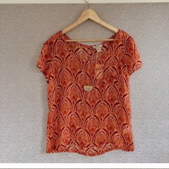 M Lucky Brand Short Sleeve Top NWT - Picture 1 of 7